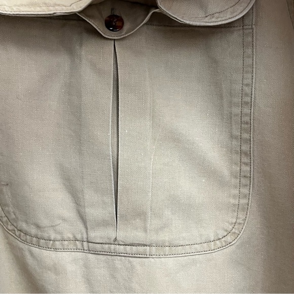 Vintage 1970s Utility Shirt Jacket - Fishing Hunting Outdoors - Pale Yellow Med - Picture 8 of 11